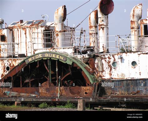 Derelict Ryde Queen Paddle Steamer Island Harbour Newport Isle Wight