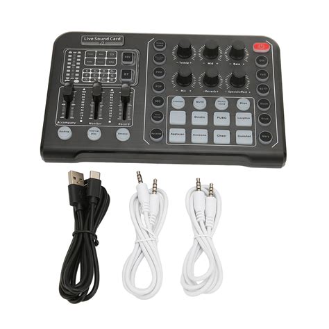 Live Sound Card Noise Reduction Plug And Play Voice Changer Sound Mixer