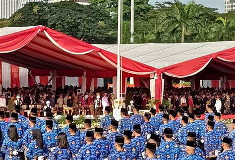 Jokowi Tiba Di Monas Pimpin Upacara Hari Lahir Pancasila