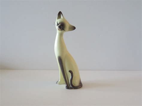 Vintage Ceramic Siamese Cat Figurine