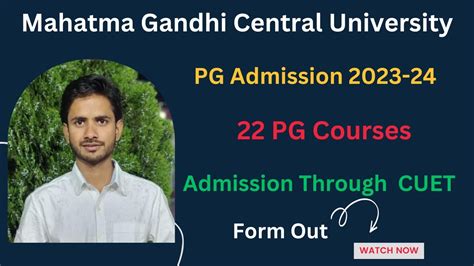 Mahatma Gandhi Central University PG Admission 2023-24 | 22 Courses ...