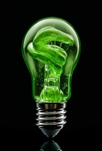 Premium Photo Green Light Bulb In Ecology Concept Ai Generated