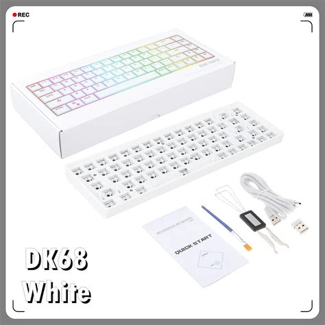DK61 DK68 3mode Wireless 3 5pin Hot Swap RGB Mechanical Keyboard DIY Kit