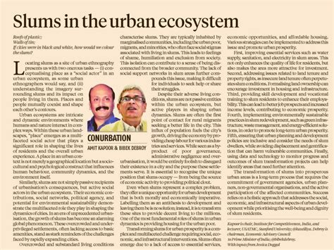 Slums in the Urban Ecosystem – Institute for Competitiveness