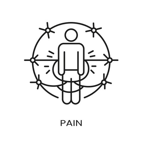 Pain Line Icon With Editable Stroke Royalty Free Vector