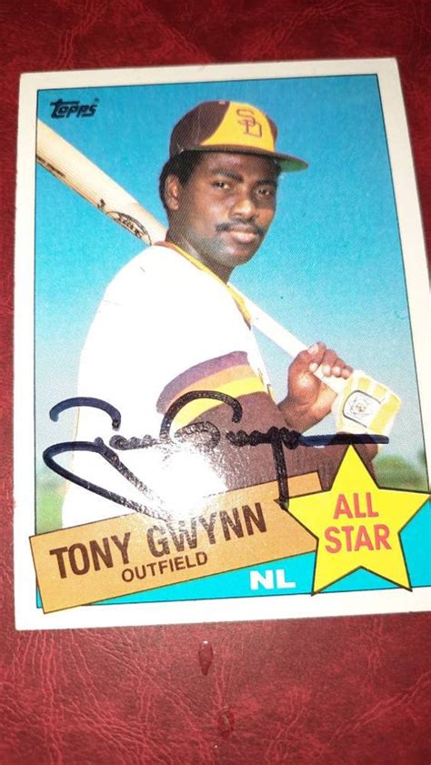 Tony Gwynn Autographed Rookie All Star Card Etsy