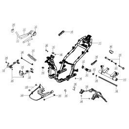 Framedelen Kymco Agility Takt Glans Zwart