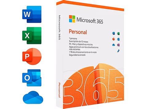 Software Microsoft Office 365 Personal 1 Año Formato Físico