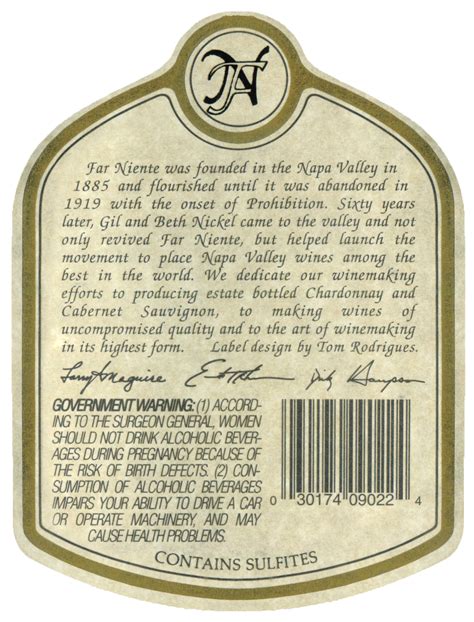 2008 Far Niente Cabernet Sauvignon Wine Library