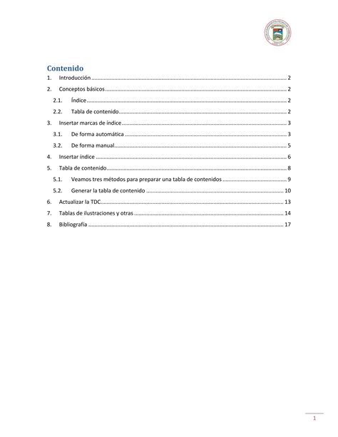 Manejo De Estilos Ndices Tablas De Contenido E Ilustraciones Pdf