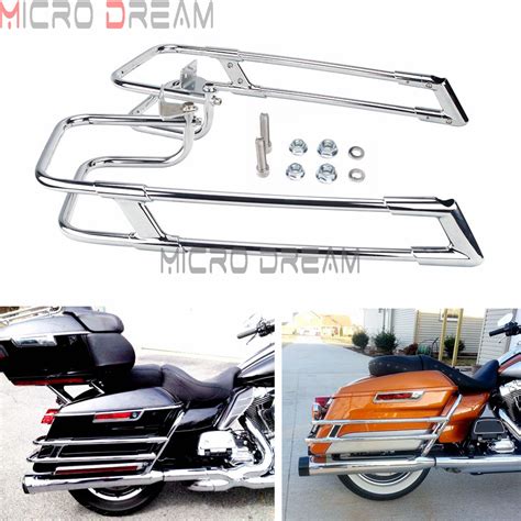 For Harley Touring 2014 2021 Motorcycle Chrome Rear Saddlebag Guard