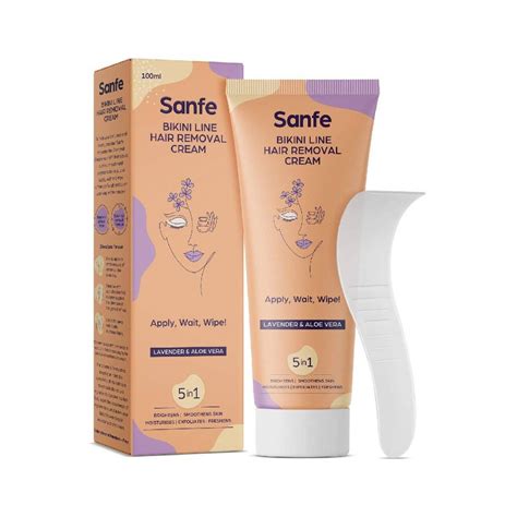 Sanfe Hair Removal Cream With Aloe Vera Coconut Extracts Bikini Line