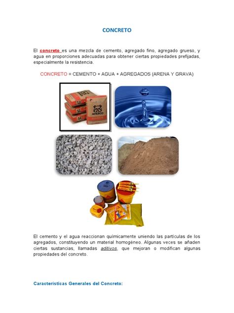 El Concreto Y Sus Propiedades Pdf Hormigón Cemento