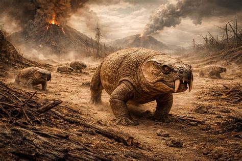 lystrosaurus prezivsi perm triasoveho vymirani  svedek obnovy zivota