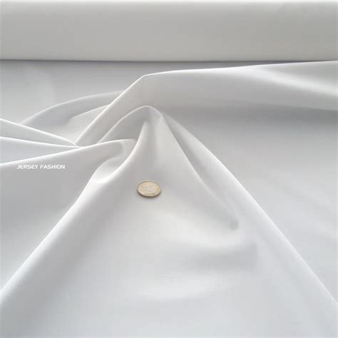 Toptex Coton Stretch Satin Blanc Cass Tissus Satin Toptex