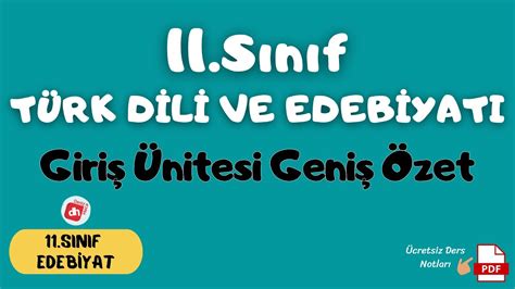 Sinif T Rk D L Ve Edeb Yati G R N Tes Zet Pdf S N F