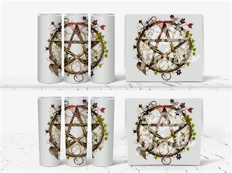 Elaborate Pentaclepentagram Tumbler Wrap Downloadable Png For 20 Oz