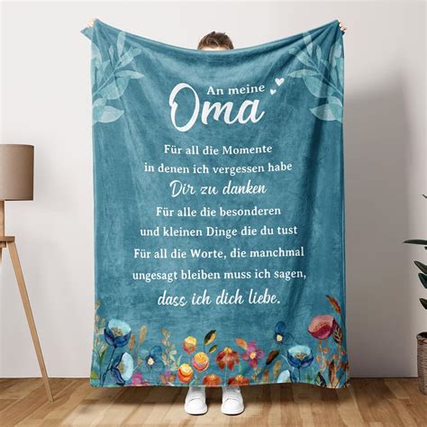 Oma Geschenke Zum Geburtstag Kuscheldecke Flauschig