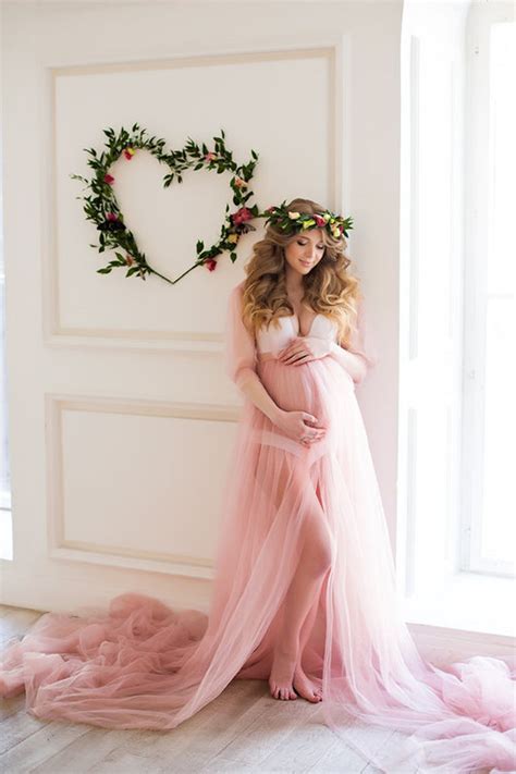 Maternity Tulle Dress Photoshoot Maternity Boudoir Blush Etsy