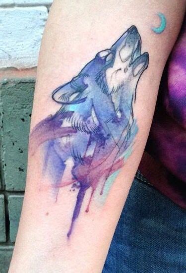 Watercolor Wolf Tattoo Designs, Ideas and Meaning - Tattoos For You