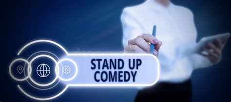 Conceptual Display Stand Up Comedy. Business Showcase Comedian ...