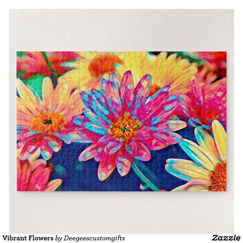 Vibrant Flowers Jigsaw Puzzle Flower Jigsaw Puzzles Aster Flower Make