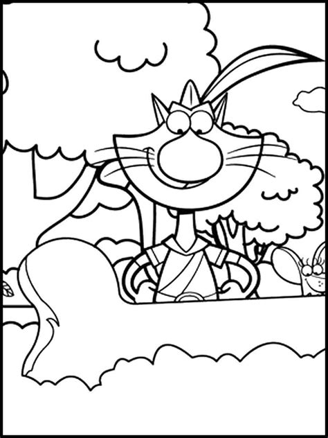 Nature Cat coloring pages