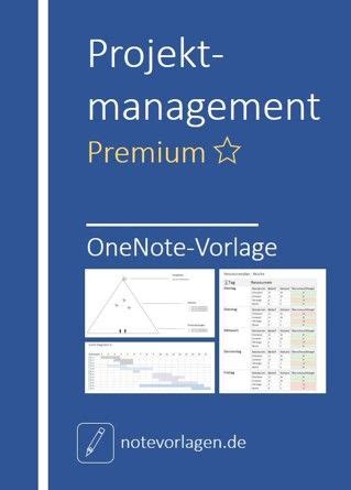 Projektmanagement Premium 54 Seiten Tools Templates OneNote