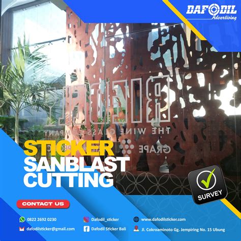 Dafodil Advertising STICKER SANDBLAST BALI JASA STICKER SANBLAST BALI