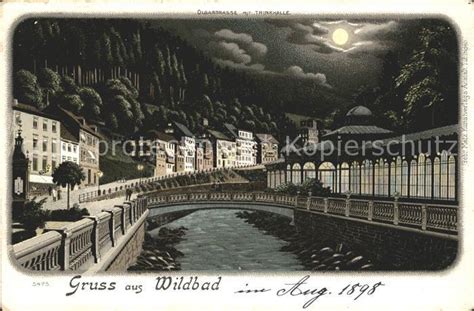 Postkarte Carte Postale Wildbad Schwarzwald Olgastrasse Trinkhalle