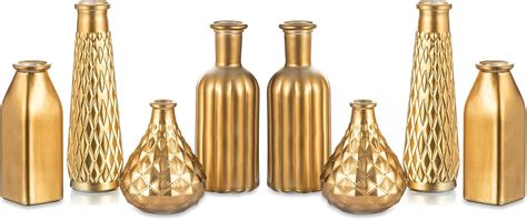 Amazon Small Glass Vases For Centerpieces Gold Hewory Set Of