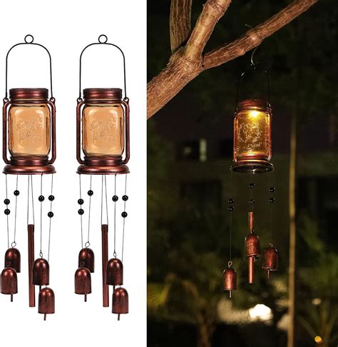 Amazon Gthmine Solar Wind Chimes For Outside Mason Jar Wind Chime