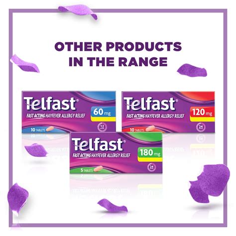 Telfast Allergy And Hayfever Relief 180mg 5 Tablets