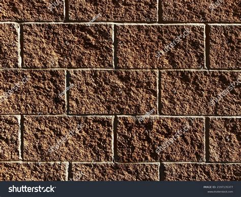 Cinder Block Concrete Wall Cement Aggregate Stock Photo 2197135377