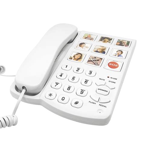 Buy Big Button Phone For Seniors 9 Pictured Big Buttons Extra Loud Ringer Wired Simple Basic