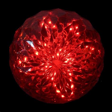 Northlight Count Red Led Hanging Crystal Sphere Ball Outdoor