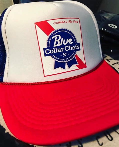 7 Panel Trucker Hat Blue Collar Chefs