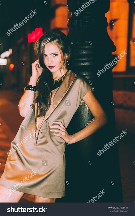 Sexy Gorgeous Brunette Girl Portrait Night Stock Photo 333628631 Shutterstock
