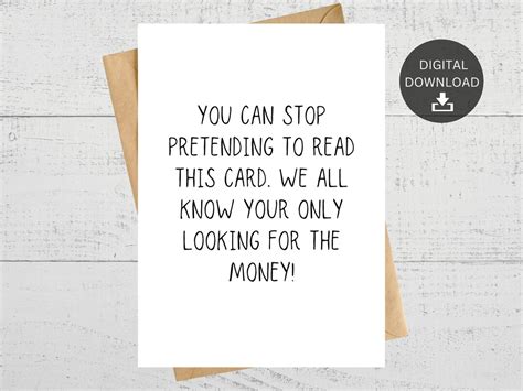 You Can Stop Pretending To Read This Card Funny Printable Birthday