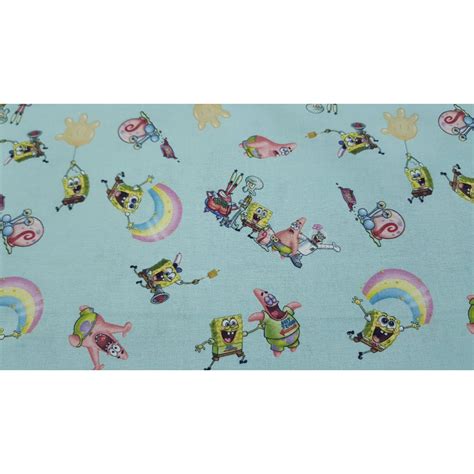 Cotton Rainbow Spongebob Fabric Textil Siles Fabric Store