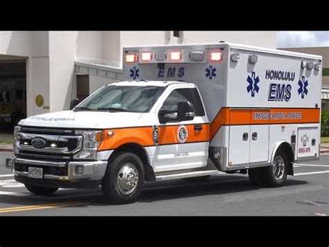 Honolulu EMS NEW 10 WHU Waipahu Unit Responding YouTube