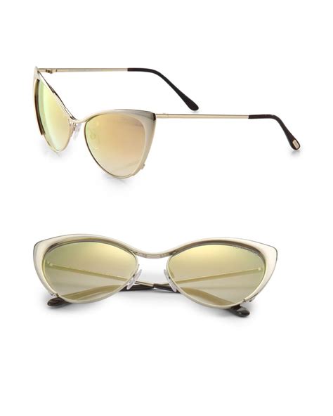 Tom Ford Nastasya Metal Cats Eye Sunglasses In Metallic Lyst