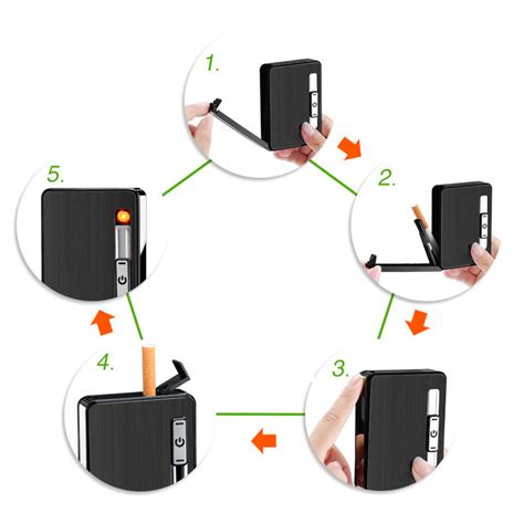 Firetric Kotak Rokok Slot Dengan Korek Elektrik Yh Black