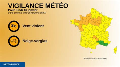 M T O Temp Te G Rard D Partements En Vigilance Orange Des Vents