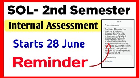 SOL Second Semester Internal Assessment 2023 Sol Internal Assessment