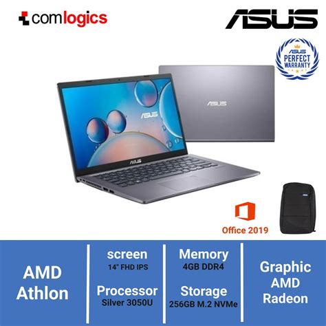 Jual Asus Vivobook 14 M415da Athlon 3050u Ddr4 4gb 256gb 14 Fhd W10 Ohs Shopee Indonesia