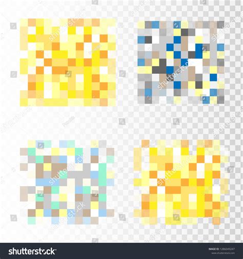 Set Pixel Censored Signs Black Censor Stock Vector Royalty Free