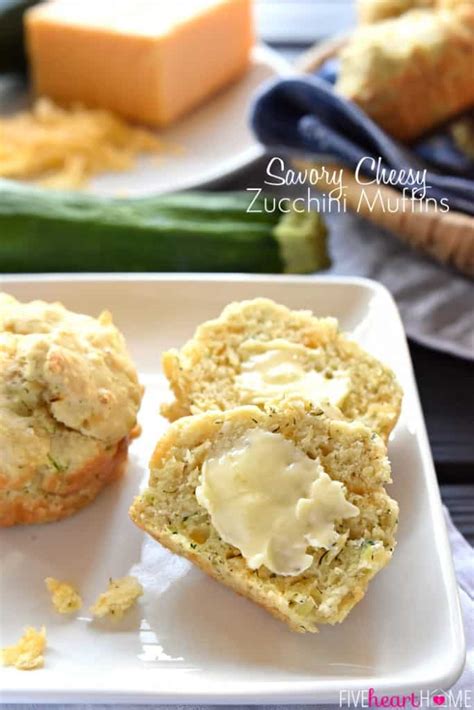 Savory Zucchini Muffins Cheesy Delicious • Fivehearthome