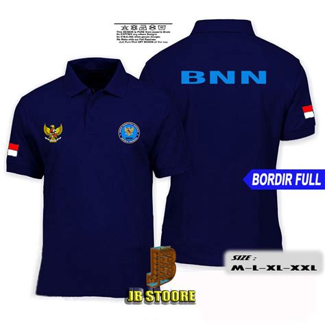 Kaos Bnn Bordir Full Polo Shirt Bnn Garuda Full Bordir Kaos Bordir