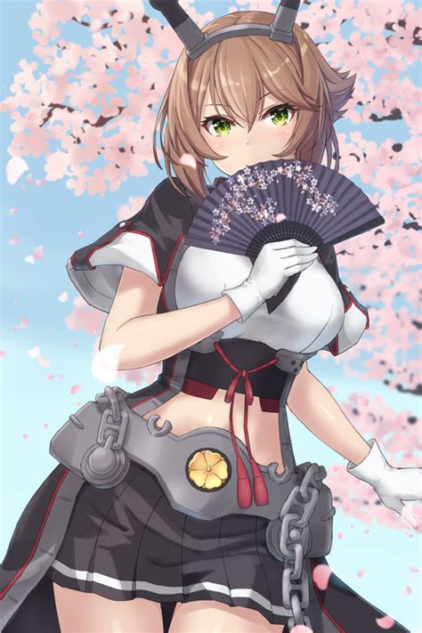 Anime Mutsu Kantai Collection Solo Fan Art Brunette Fans HD Phone